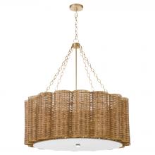 Cyan Designs 11935 - Boracay Chandelier Natural Cane - Aged Brass